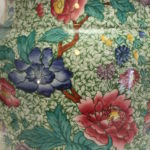 Spode 6 piece toilet set decorated with hand coloured King pattern