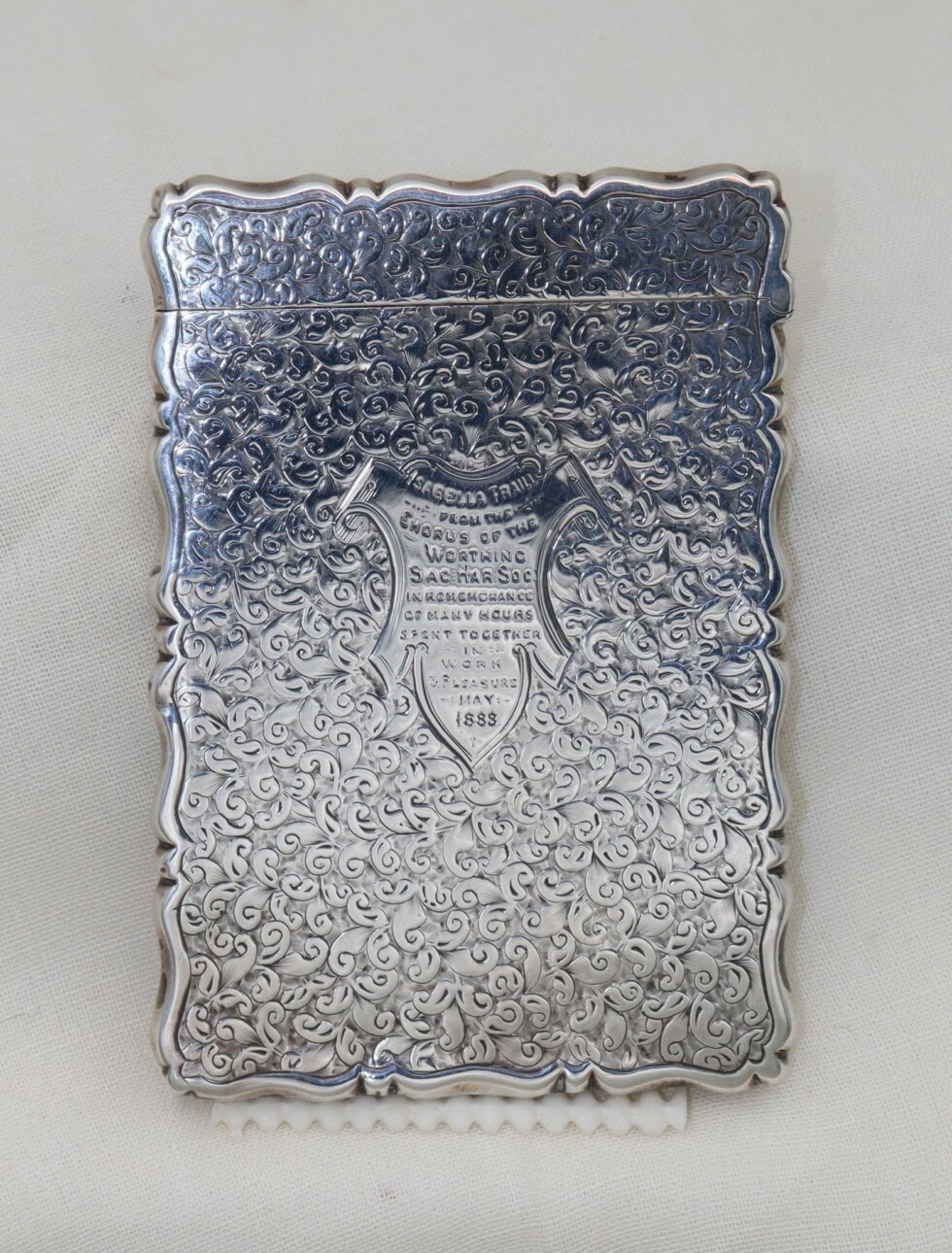 Sterling silver ladies card case