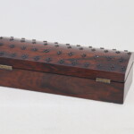 Studded rosewood veneer jewellery box