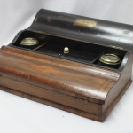 Inlaid rosewood veneer desk set