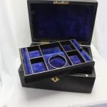 Edwardian leather covered jewellery case