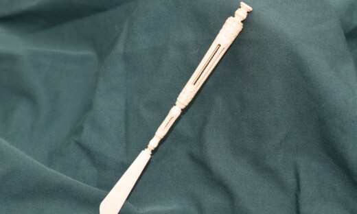 Carved bone paper knife souvenir of Brighton with Stanhope