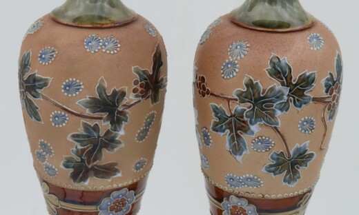 Pair of Royal Doulton Chine Ware vases