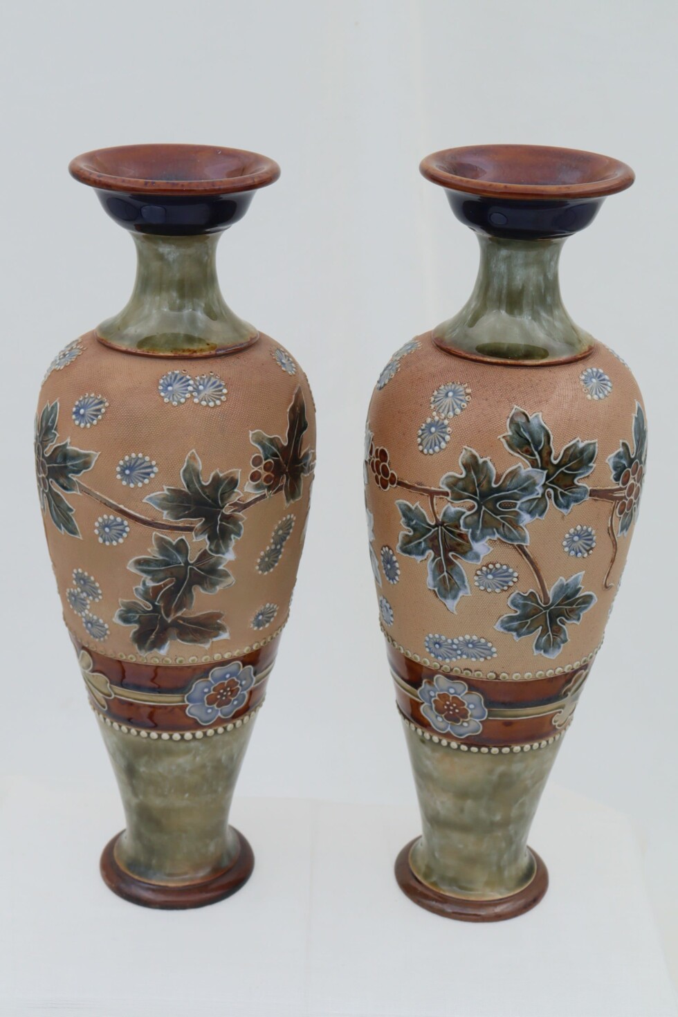 Pair of Royal Doulton Chine Ware vases
