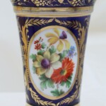 Georgian porcelain hand painted and gilded spill vase