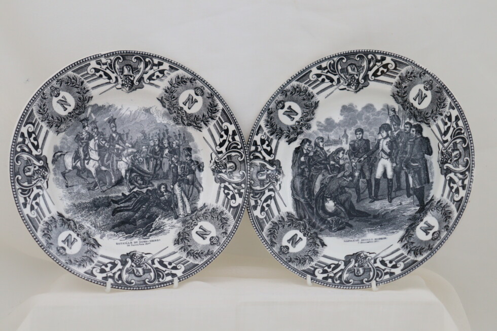 Two Napoleon series plates by Boch Freres