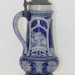 Westerwald stoneware lidded jug by J W Remy