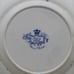 Four small blue and white plates "Fairy Villas"