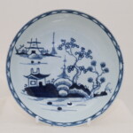 Liverpool porcelain hand painted tea bowl and saucer 