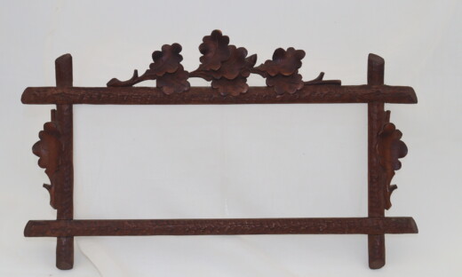 Small Black Forest carved picture frame