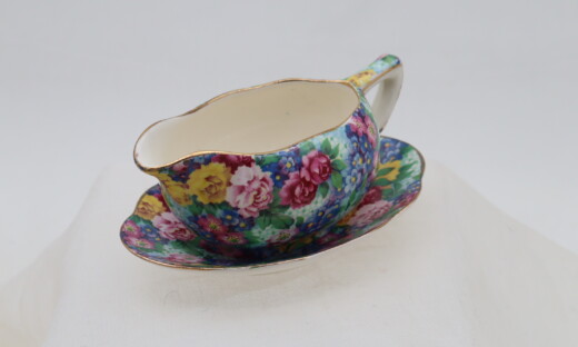 Royal Winton mint sauce boat and stand Julia pattern